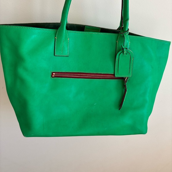 Dooney and Bourke Green Italian Leather Florentine Russel Tote - Picture 8 of 16